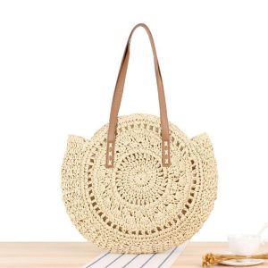 カゴバッグ ショルダーバッグ トートバック レディース 手提げ 麦わらバッグ 草編みバッグ 夏 かわいい おしゃれ 軽量夏祭り 旅行 お花見
