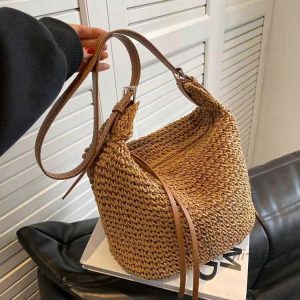 カゴバッグ ショルダー 大きめ かご 通勤 バッグ レディース サマーバッグ 2way 軽量 大容量 夏バッグ カゴバック 斜め掛け おし