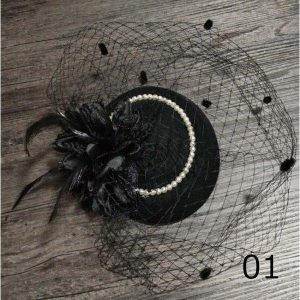 【大特価】トーク帽 トークハット チュール カクテルハット ヘッドドレス ウェディング 結婚式 パーティー 二次会 女子会 お呼ばれ カチューシャ フェザー
